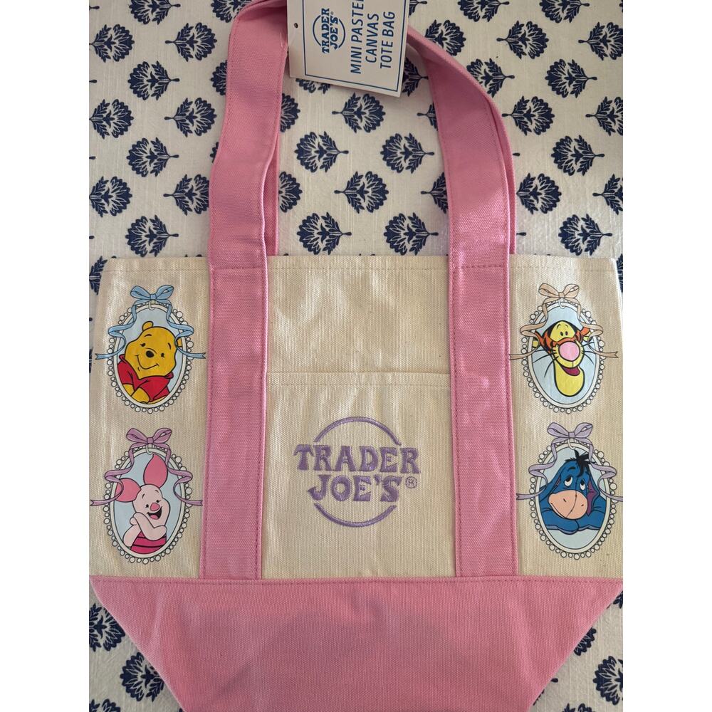 Disney Winnie the Pooh Pink Coquette Custom Made Trader Joes Mini Tote